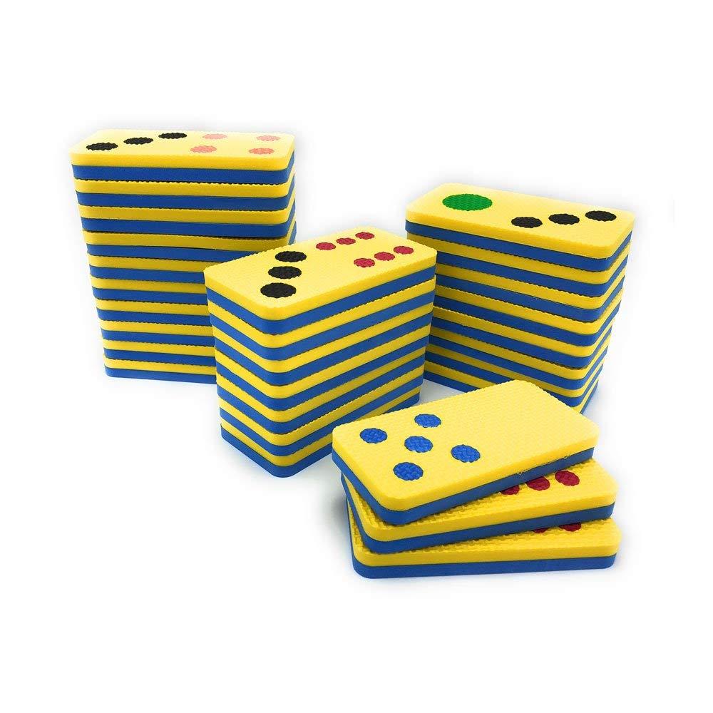 imagehand2mind Giant Foam Dominoes for Kids Double Six Dominoes Set Montessori Math Manipulatives Elementary Classroom Must Haves Kindergarten Learning Games Math Educational Games Set of 28