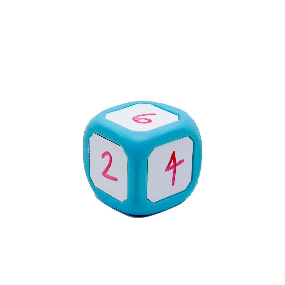 imagehand2mind Plastic Small WriteOnWipeOff Dice for Kids Ages 58 Dry Erase Surface On All Sides Draw Letters Numbers and Numeral Operations 4Color Dice Measures 2Inches Pack of 4