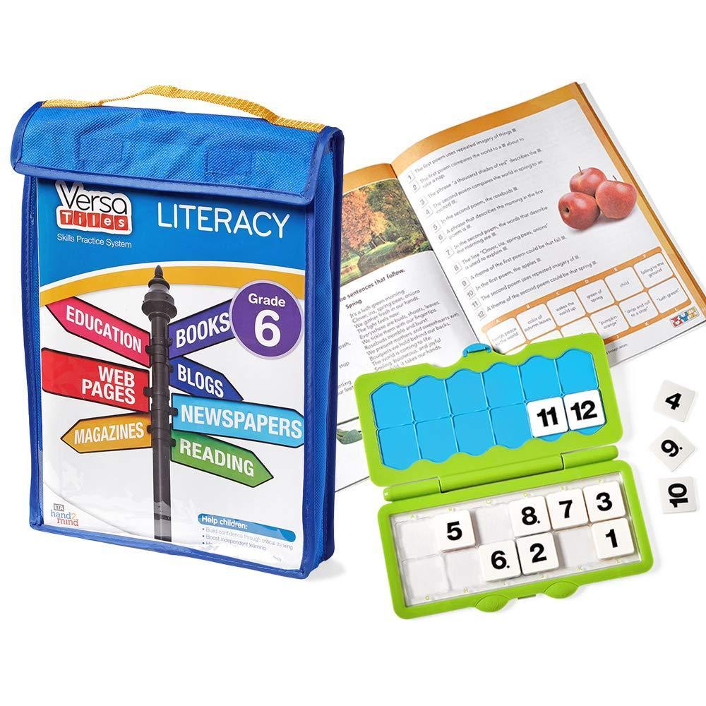 imagehand2mind VersaTiles Reading Practice Take Along Set for Sixth Grade SelfChecking Workbook Homeschooling Games Case Included Homeschool Curriculum 6th Grade Reading Workbooks Homeshool Supplies