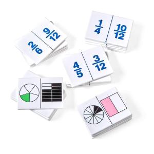 hand2mind Plastic Fraction Dominoes Game Tiles, Montessori Math Materials for Kids to Learn Decimal and Fraction Equivalence Math Manipulatives 4th Grade, Homeschool Supplies (Set of 30)