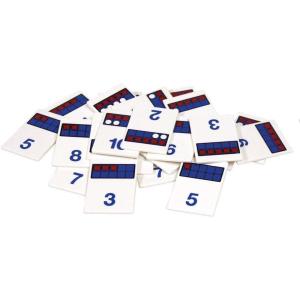 hand2mind Ten Frame Dominoes for Kids, Math Manipulatives Set, Addition and Subtraction Games, Classroom Subitizing Math Game, Montessori Math & Counting Toys, Kindergarten Learning Games (Set of 30)(Ten Frame Dominoes)