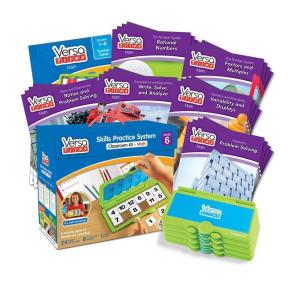 hand2mind VersaTiles Math Classroom Set, an Independent Self-Checking & Skill Practicing System (Grade 6), Aligned to State and National Standards