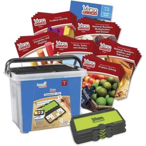 hand2mind VersaTiles Math Classroom Set, an Independent Self-Checking & Skill Practicing System (Grade 7), Aligned to State and National Standards