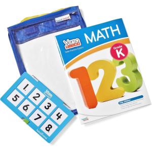 hand2mind VersaTiles Math Practice Take Along Set for Kindergarten, Self-Checking Workbook, Homeschooling Games, Case Included, Homeschool Curriculum, Math Workbook, Kindergarten Homeshool Supplies