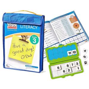 hand2mind VersaTiles Reading Practice Take Along Set for Third Grade, Self-Checking Workbook, Homeschooling Games, Case Included, Homeschool Curriculum, 3rd Grade Reading Workbooks, Homeshool Supplies