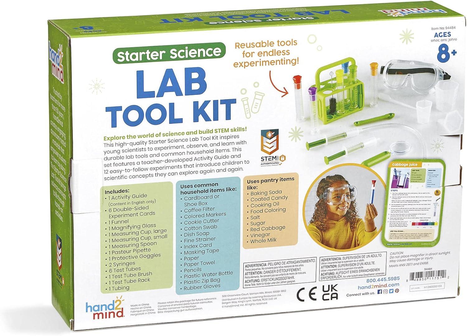 imageHand2Mind Starter Science Lab 12 Tools Kids Educational Science Kits with Chemistry Set ampamp Experiments