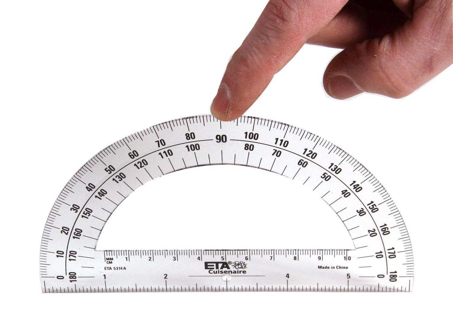 imagehand2mind Clear Plastic Student Math Protractor Set for Classroom Pack of 100