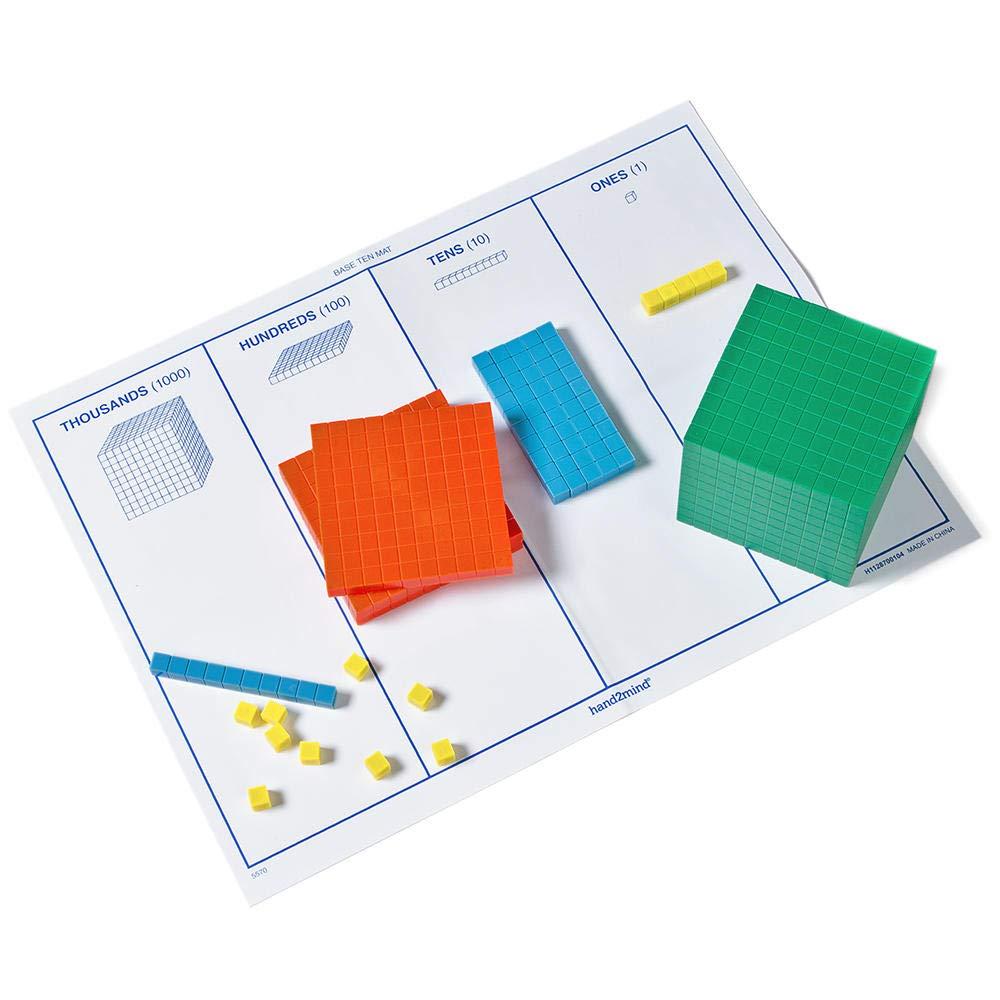 imagehand2mind Differentiated Plastic Base Ten Blocks Complete Set Place Value Blocks Counting Cubes Base Ten Blocks Classroom Set Math Blocks Kindergarten Base 10 Math Manipulatives Set of 121