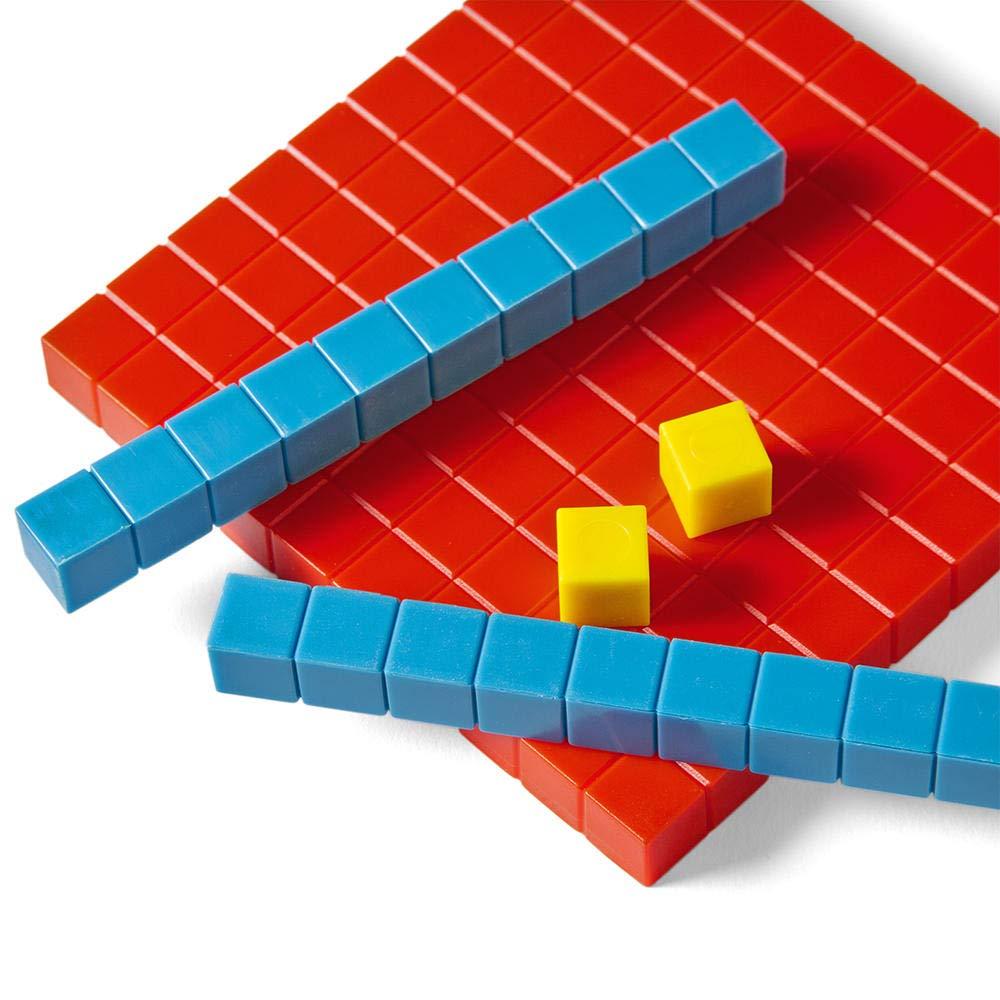 imagehand2mind Differentiated Plastic Base Ten Blocks Complete Set Place Value Blocks Counting Cubes Base Ten Blocks Classroom Set Math Blocks Kindergarten Base 10 Math Manipulatives Set of 121
