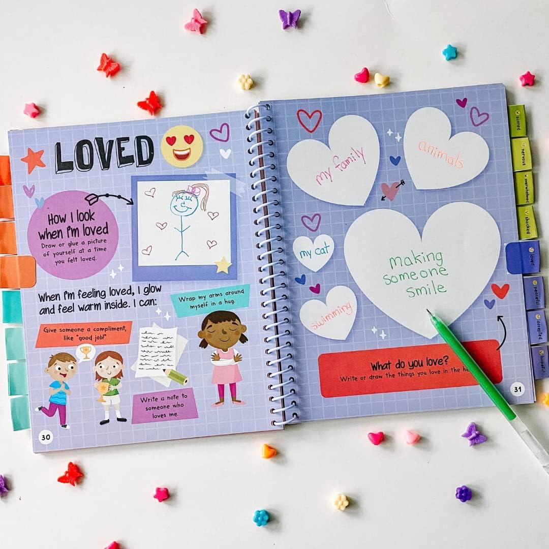 imagehand2mind Express Your Feelings Journal Emotions Journal for Kids with Feelings Wheel Social Emotional Books for Kids Growth Mindset for Kids Mindfulness for Kids Calm Down Corner SuppliesJournal