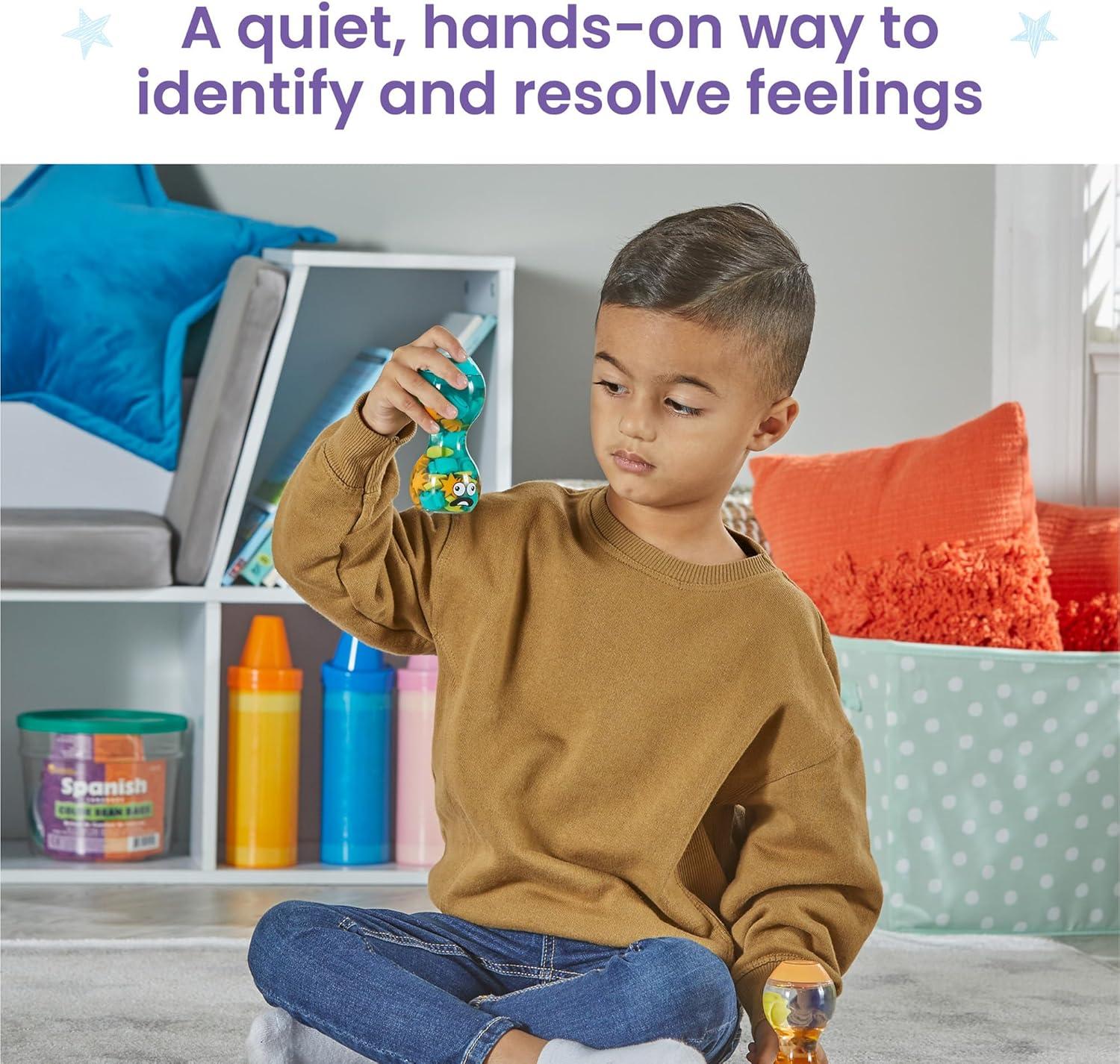 imagehand2mind Express Your Feelings Sensory Bottles Opposite Emotions Toddler Sensory Toys Quiet Fidget Toys Play Therapy Toys Calm Down Corner Supplies Calming Corner Social Emotional Learning
