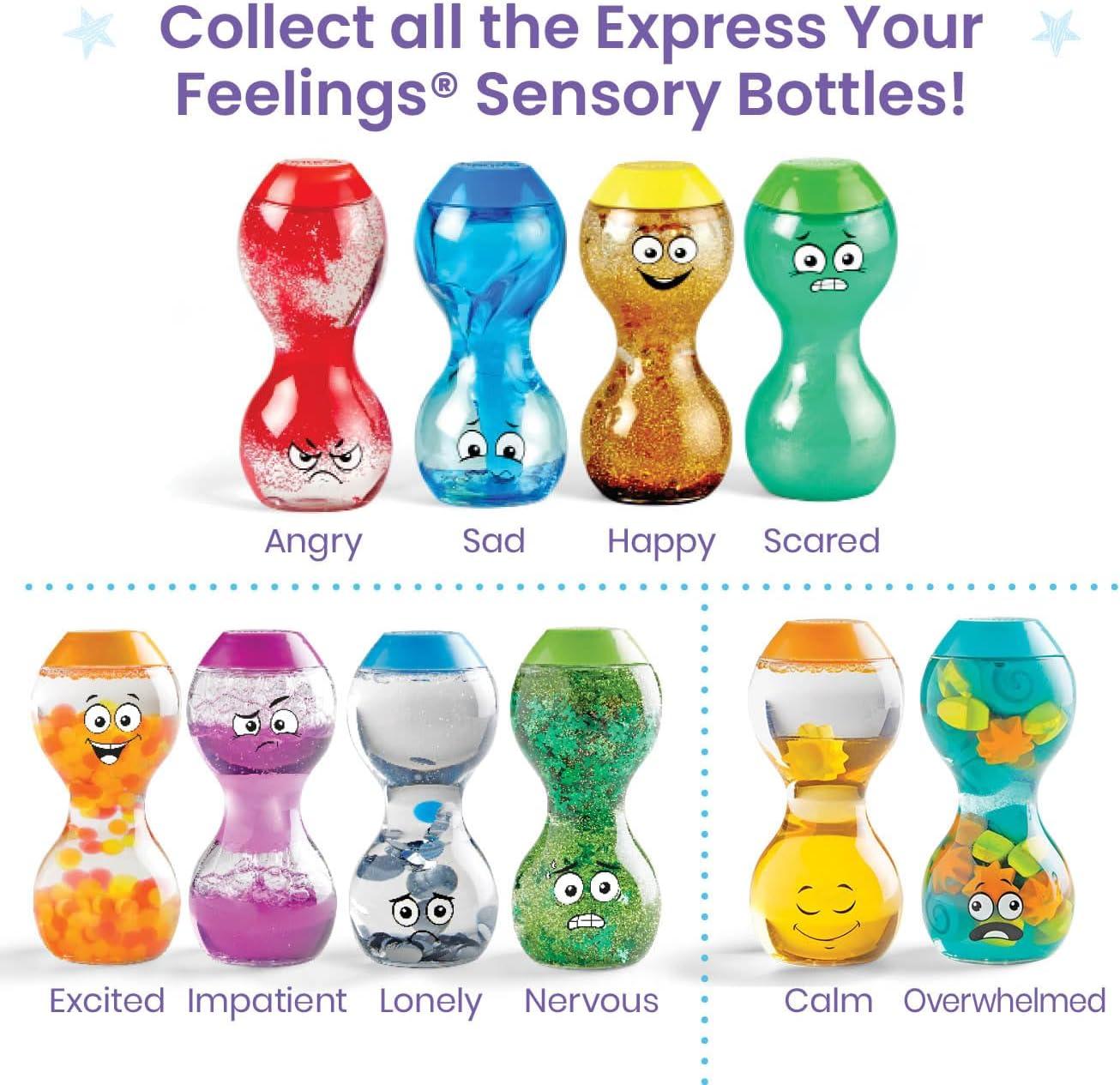 imagehand2mind Express Your Feelings Sensory Bottles Secondary Emotions Toddler Sensory Toys Quiet Fidget Toys Play Therapy Toys Calm Down Corner Supplies Calming Corner Social Emotional Learning