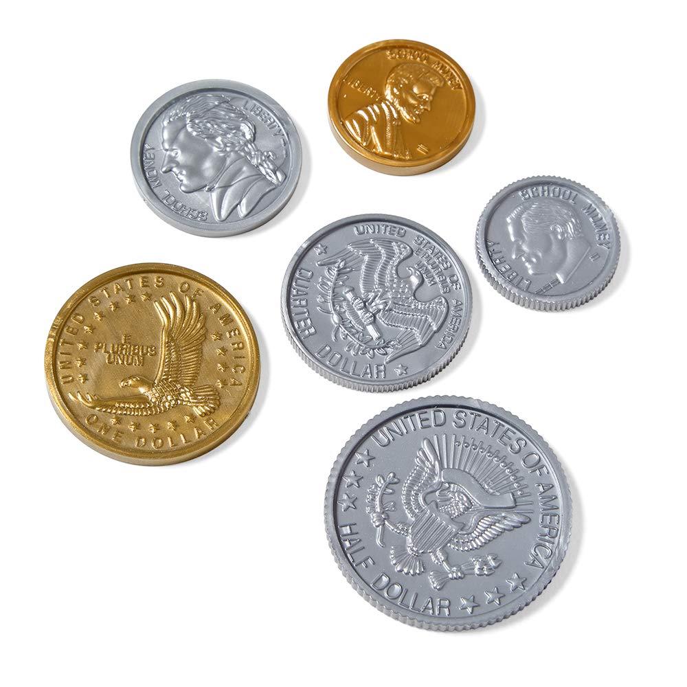 imagehand2mind Fake Money Coin Kit Detailed Fake Coins Prop Money Toy Money Play Money for Kids Realistic Money Pretend Money for Kids Learning Play Money Set Plastic Coins Set of 500 Coins
