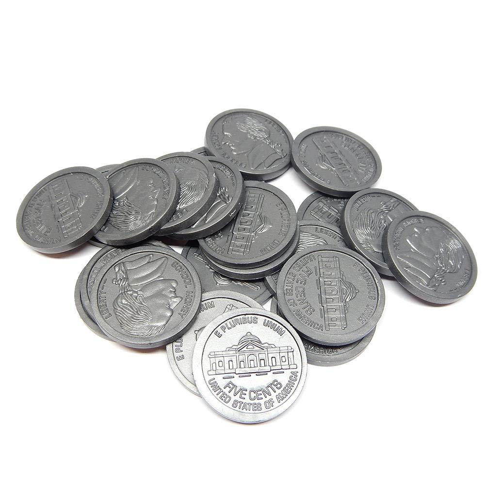 imagehand2mind Fake Money Coin Kit Detailed Fake Coins Prop Money Toy Money Play Money for Kids Realistic Money Pretend Money for Kids Learning Play Money Set Plastic Coins Set of 500 Coins