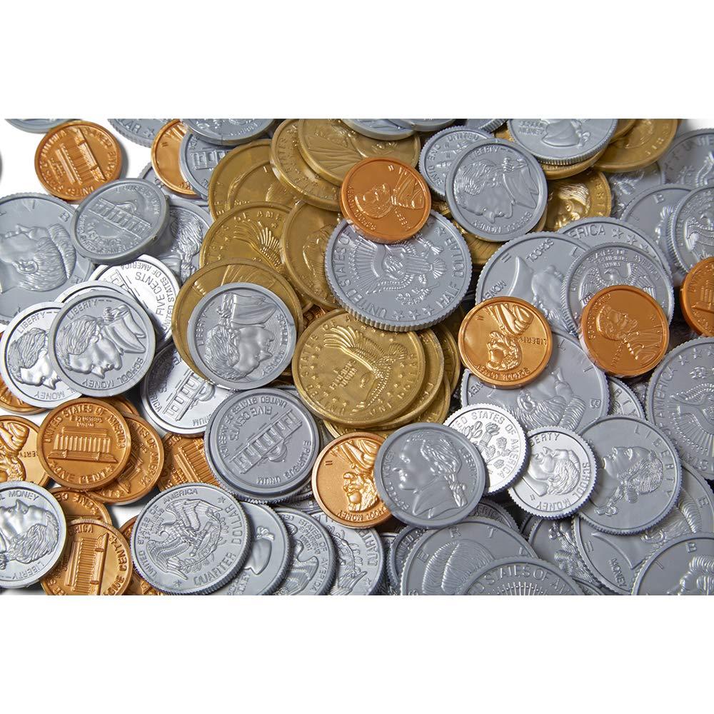imagehand2mind Fake Money Coin Kit Detailed Fake Coins Prop Money Toy Money Play Money for Kids Realistic Money Pretend Money for Kids Learning Play Money Set Plastic Coins Set of 500 Coins