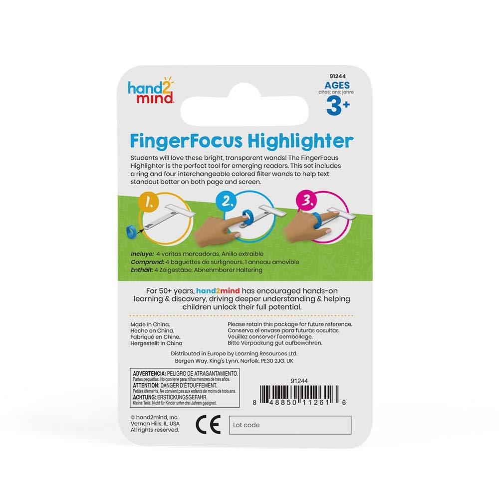 imagehand2mind FingerFocus Highlighter Guided Reading Strips Reading Pointers for Kids Dyslexia Tools for Kids ADHD Tools Special Education School Supplies Teacher Classroom Must Haves 1 Pack