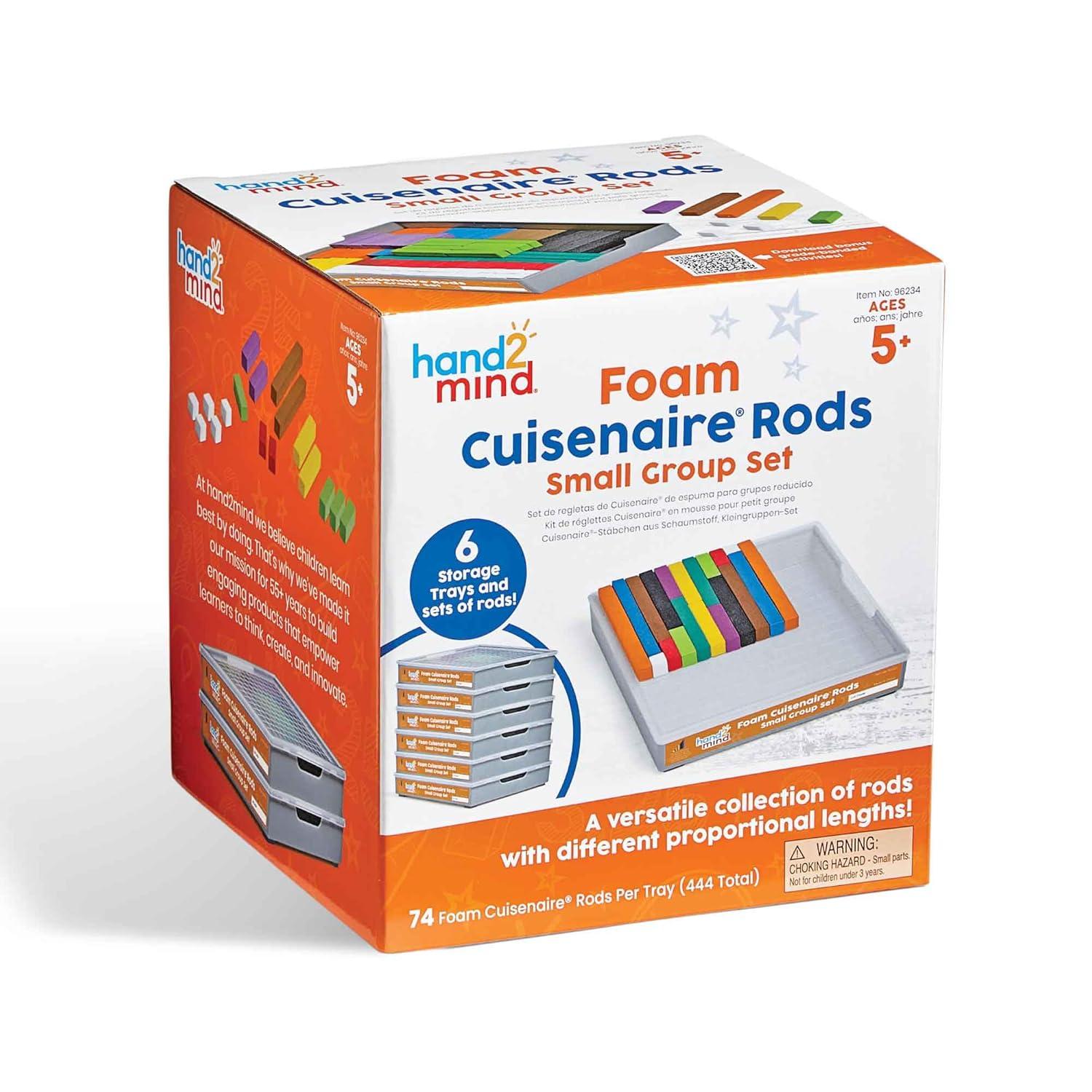 imagehand2mind Foam Cuisenaire Rods Small Group Set Teaching Fraction Bars Montessori Math Manipulatives Math Teacher Must Haves Elementary Kindergarten Homeschool Supplies 6 Sets of 74
