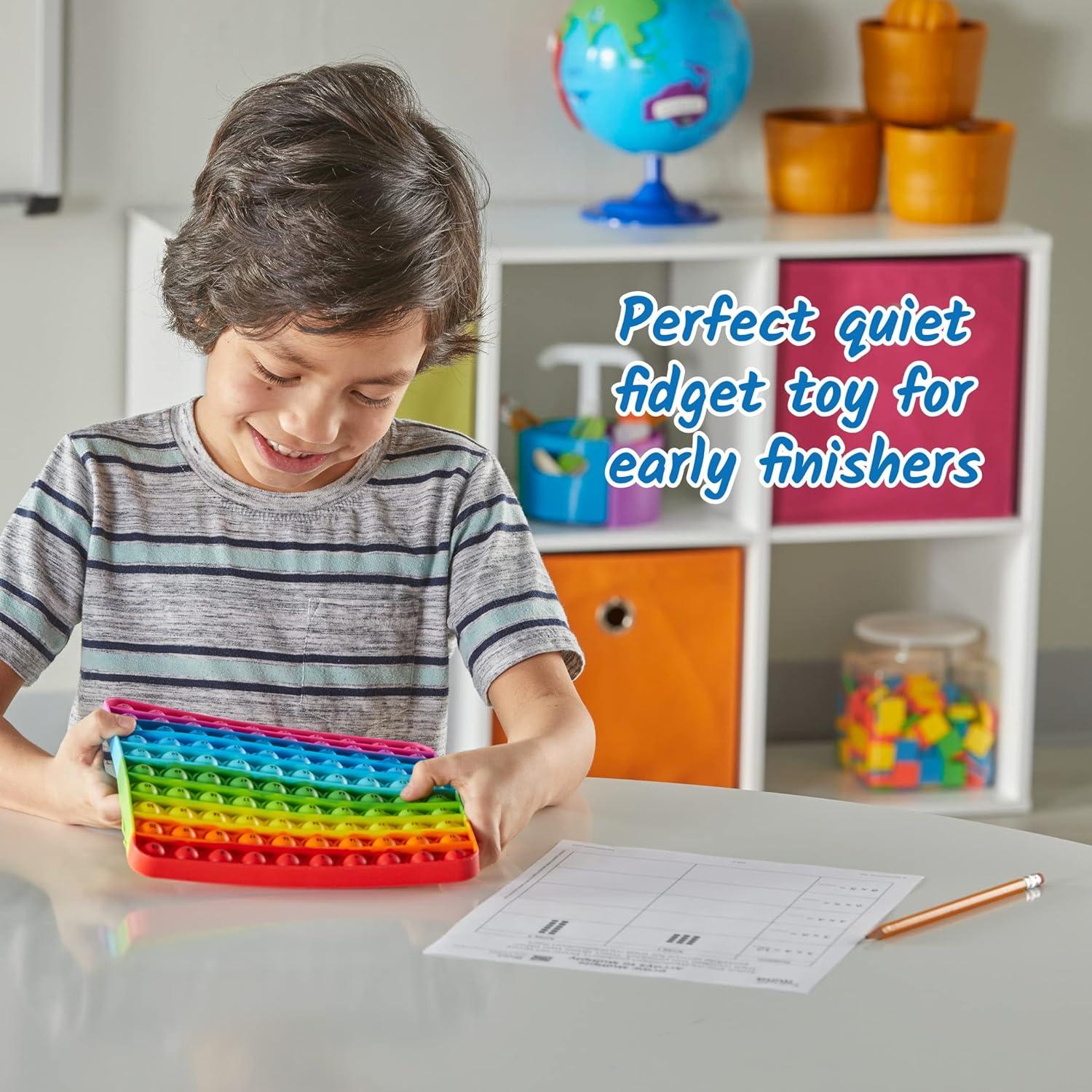 imagehand2mind Hundred Board Sensory Bubble Popper Pop Fidget Toys for Kids Multiplication Board Math Manipulatives Kindergarten Fine Motor Toys Fidgets for Classroom Calm Down Corner Supplies