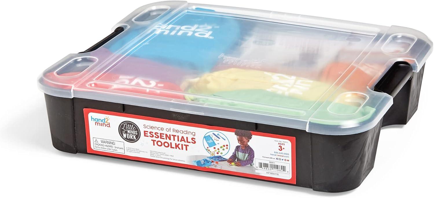 imagehand2mind Little Minds at Work Science of Reading Essentials Toolkit by Tara West Decodable Reading Manipulatives Elkonin Boxes Letter Sounds Phonemic Awareness Preschool Learning Set of 6Toolkit