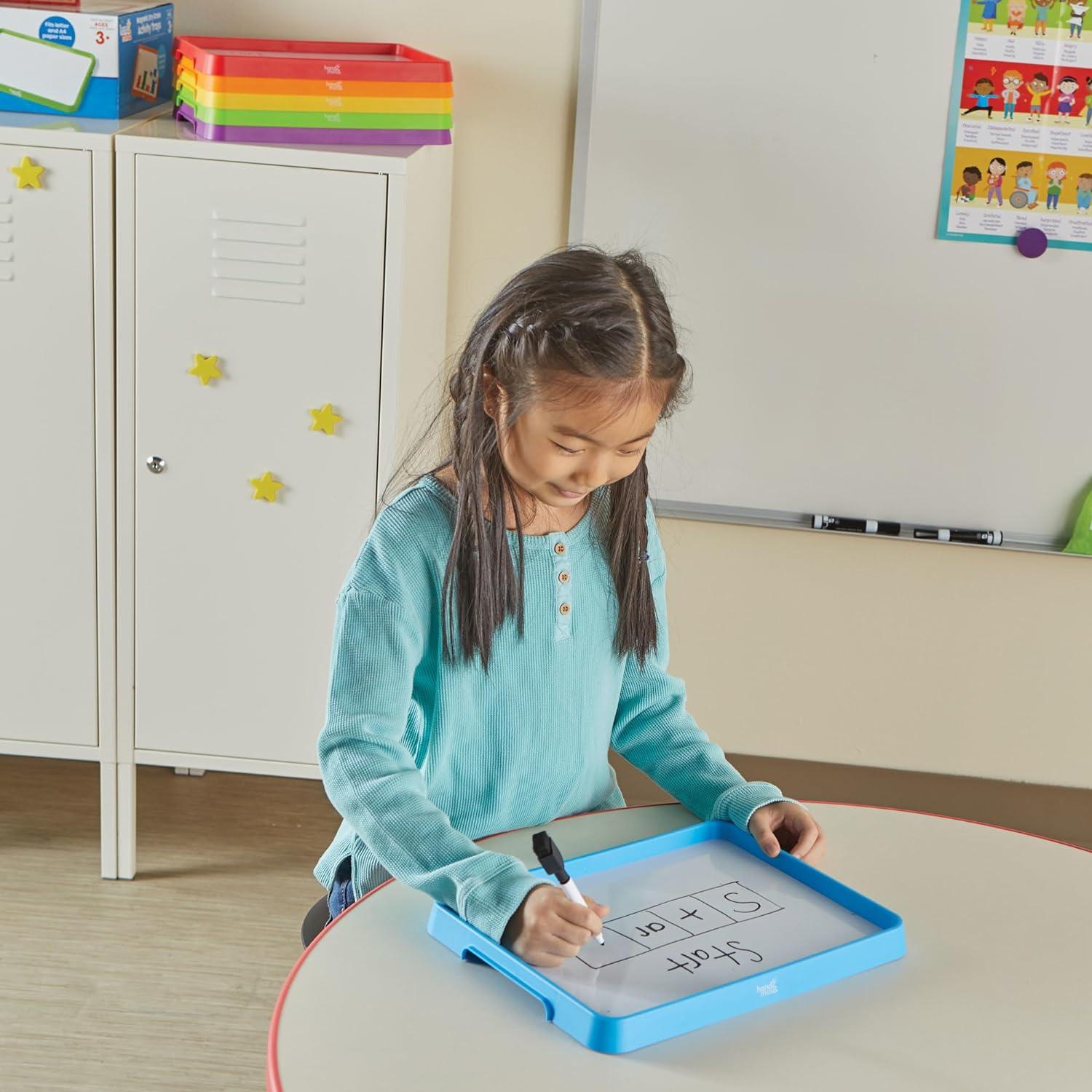 imagehand2mind Magnetic Dry Erase Activity Trays Stackable Trays for Classroom Magnetic Letter Trays White Boards for Kids Science of Reading Classroom Materials Teacher Classroom Supplies