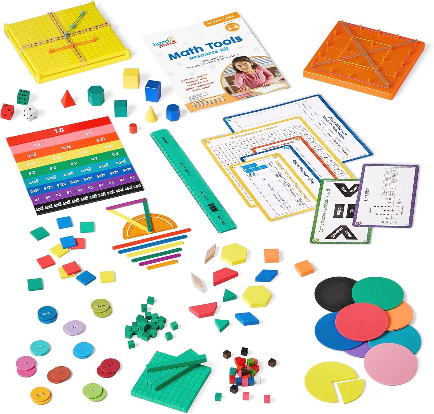 imagehand2mind Math Tools Small Group Sets 45 by Reagan Tunstall ampamp Kristina Grant Math Manipulatives Base Ten Blocks Color Tiles Fraction Circles Pattern Blocks Place Value Chips Classroom Supplies