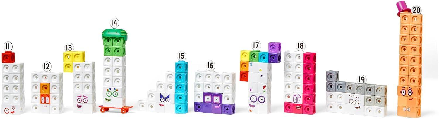 imagehand2mind MathLink Cubes Numberblocks 1120 Activity Set 30 Preschool Learning Activities Counting Blocks Linking Cubes Educational Toys for Kids Number Games Math Manipulatives KindergartenActivity Set