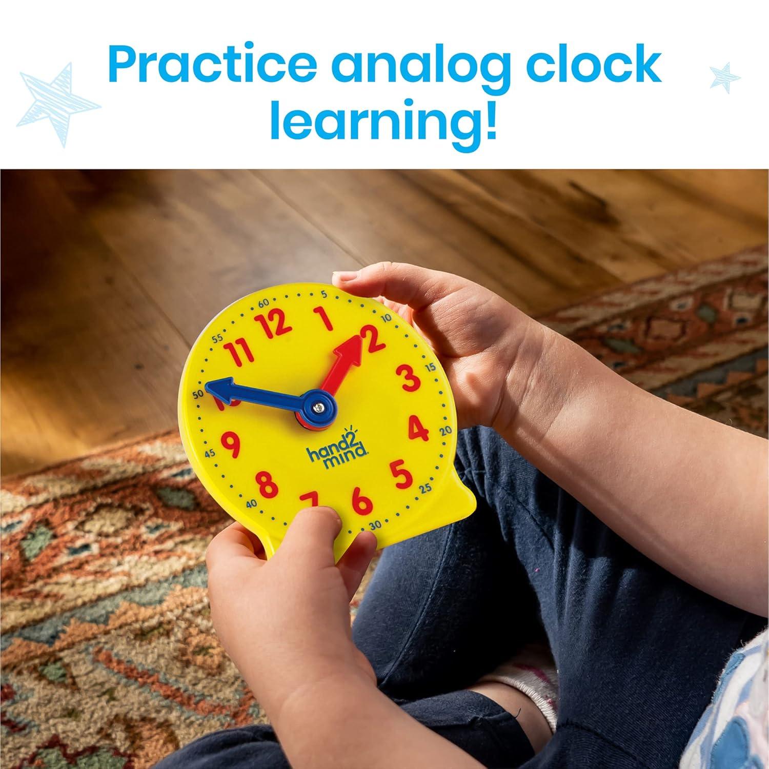 imagehand2mind Mini Geared Clock Classroom Set Telling Time Teaching Clocks Learn to Tell Time for Kids Analog Clock for Kids Learning Classroom Clocks for Students Set of 24Classroom Kit