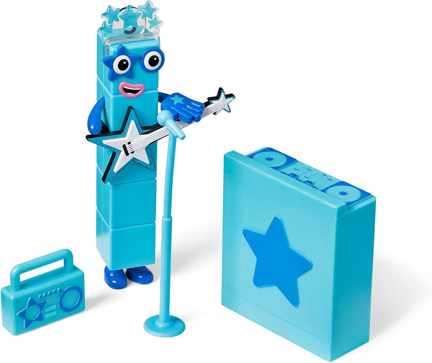 imagehand2mind Numberblock Fives Musical Superstar Stage Play Figure Playsets Toddler Music Toys Number Toys Counting Toys Math Toys for Kids 35 Preschool Learning Toys Birthday Gifts for Kids