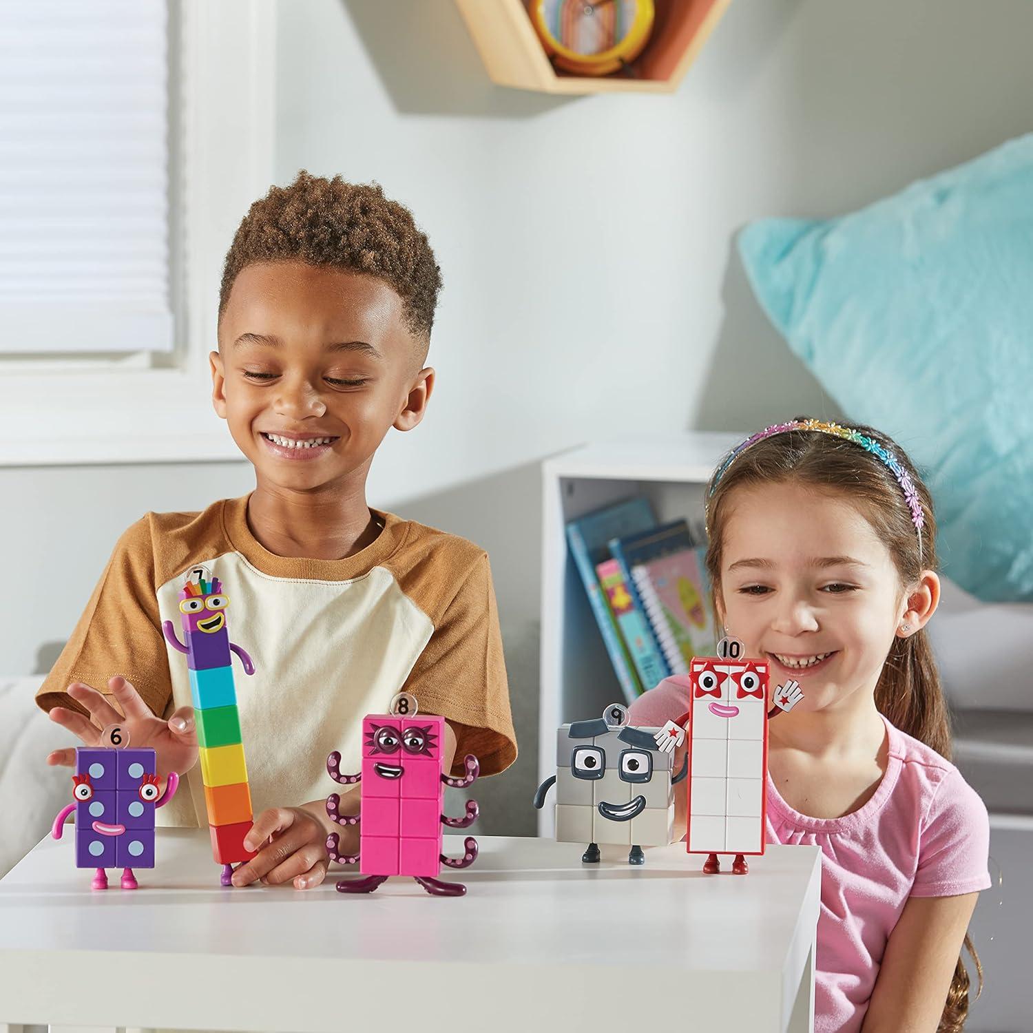 imagehand2mind Numberblocks Friends Six to Ten Figures Official Licensed Character Action Figure Set Numbers and Counting Figurines Pretend Play Toys for Kids Ages 3 4 5 6 7Six to Ten