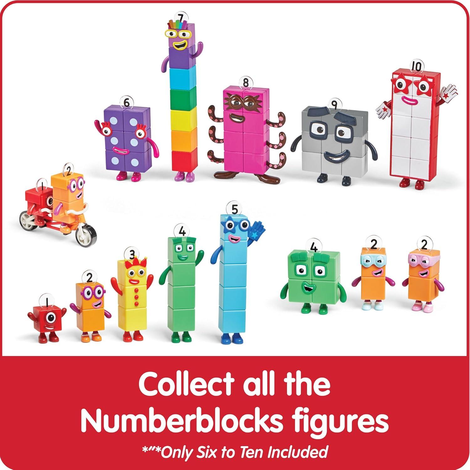 imagehand2mind Numberblocks Friends Six to Ten Figures Official Licensed Character Action Figure Set Numbers and Counting Figurines Pretend Play Toys for Kids Ages 3 4 5 6 7Six to Ten