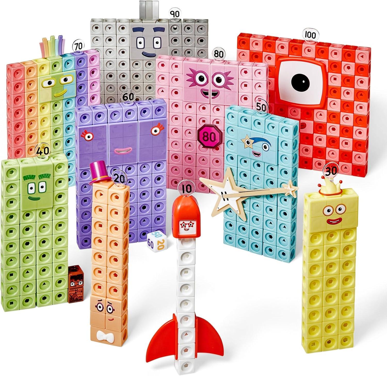 imagehand2mind Numberblocks Heroes with Zeroes MathLink Cubes Activity Set Preschool Learning Activities Math Manipulatives Kindergarten Counting Blocks Number Linking Cubes Kids Educational Toys