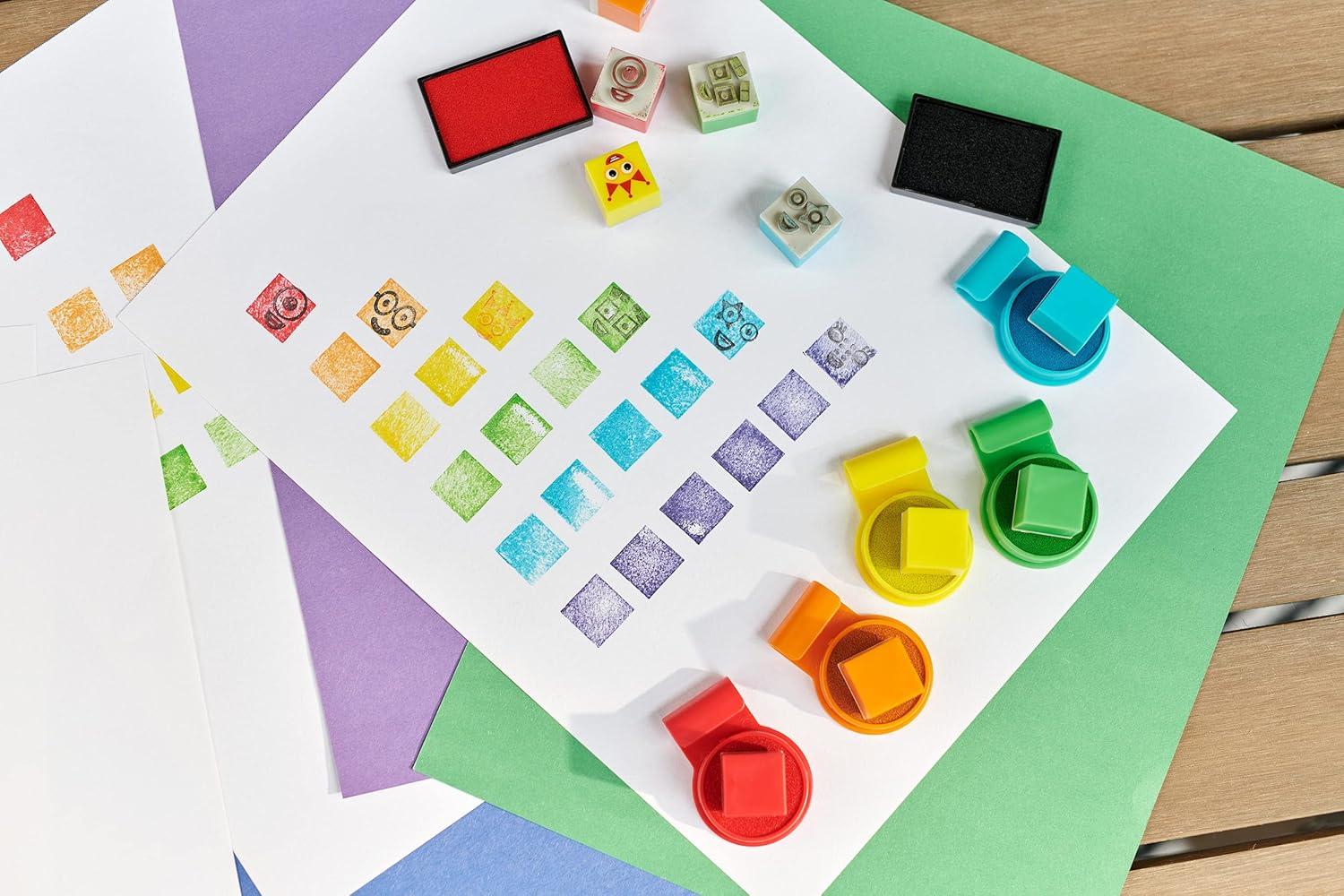 imagehand2mind Numberblocks Stampoline Park Stamp Activity Set 20 Stamps 12 Washable Ink Pads Number Toys Kids Arts ampamp Crafts Preschool Math Toys Toddler Learning Activities Birthday Gifts for KidsStamp Activity Set