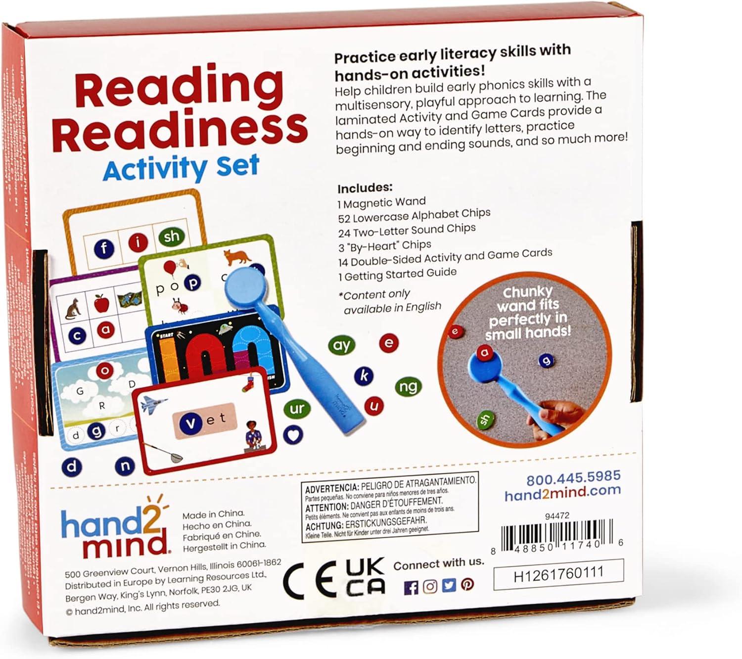 imagehand2mind Reading Readiness Activity Set Magnetic Wands and Chip Set Learn to Spell for Kids Spelling Toys CVC Words for Kindergarten Learning Letters Science of Reading Manipulatives