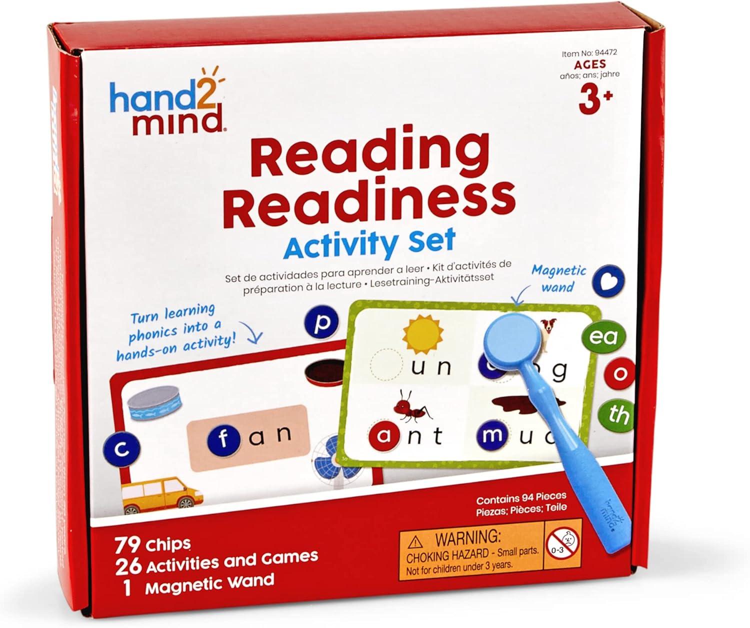 imagehand2mind Reading Readiness Activity Set Magnetic Wands and Chip Set Learn to Spell for Kids Spelling Toys CVC Words for Kindergarten Learning Letters Science of Reading Manipulatives
