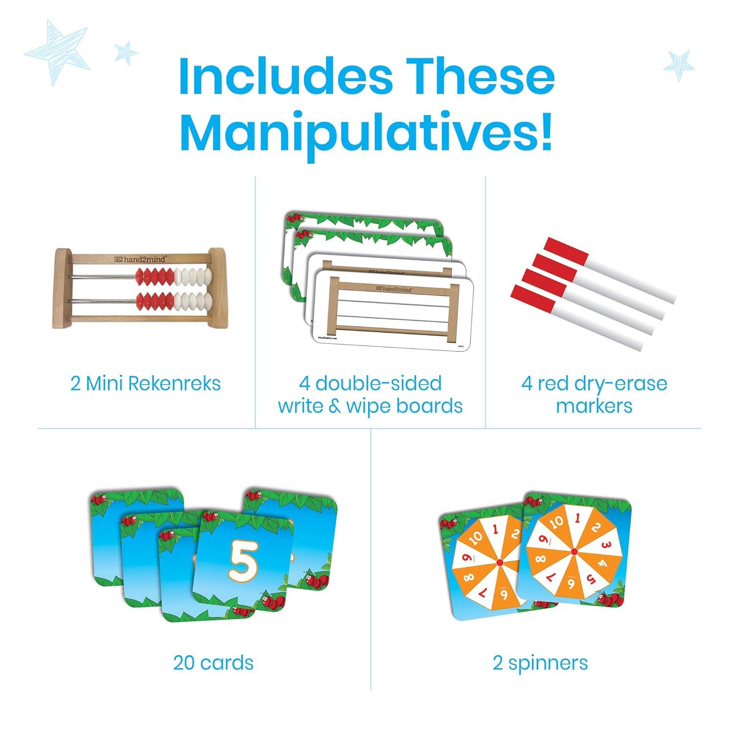 imagehand2mind Rekenrek PopUp Learning Activity Center Math Games for Kids Abacus for Kids Math Math Manipulatives Montessori Materials for Preschool Kindergarten Homeschool Supplies