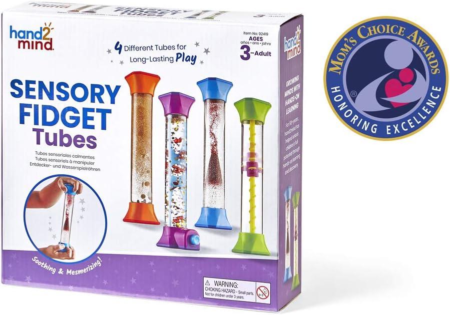 imagehand2mind Sensory Fidget Tubes Sensory Toys Travel Toys Quiet Fidgets for Classroom Calm Down Corner Supplies Anxiety Relief Items for Kids Toddler Stocking Stuffers for KidsSensory Fidget Tubes