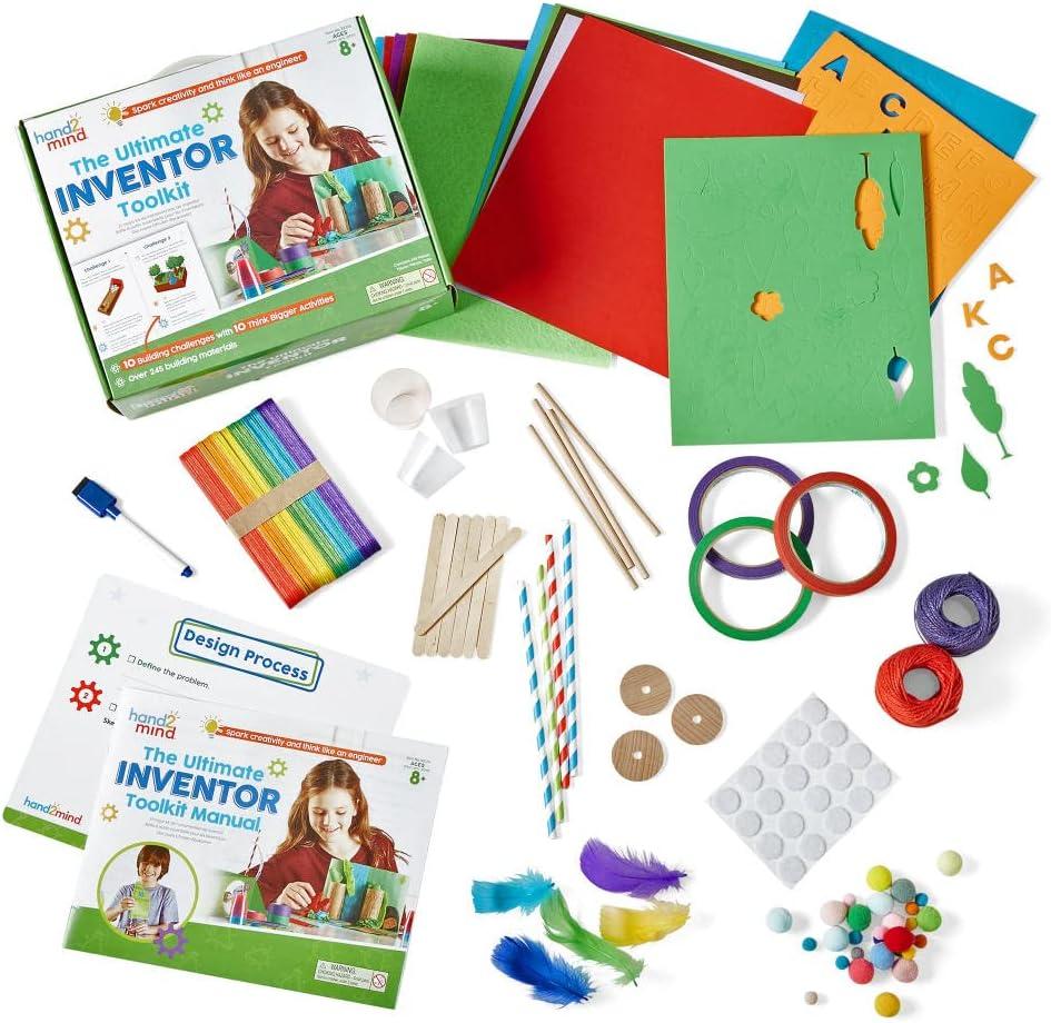 imagehand2mind Ultimate Inventor Toolkit for Ages 8 and Up 10 Building Challenges and 250 Kids Building Materials Building Toys Kids Model Kits Craft Kits Science Kits for Kids STEM Kits
