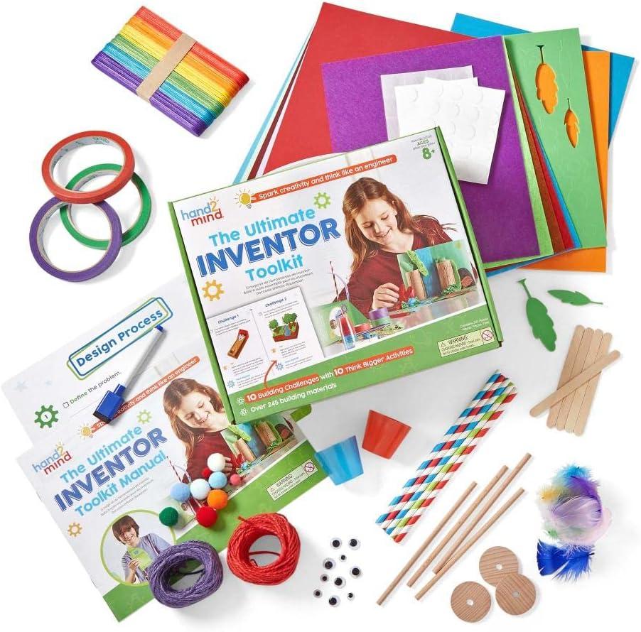 imagehand2mind Ultimate Inventor Toolkit for Ages 8 and Up 10 Building Challenges and 250 Kids Building Materials Building Toys Kids Model Kits Craft Kits Science Kits for Kids STEM Kits
