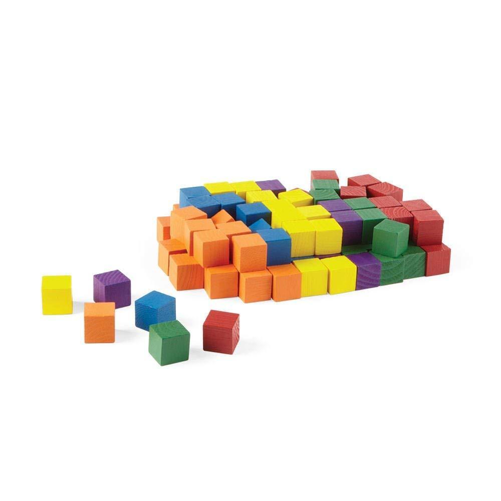 imagehand2mind Wood Blocks Counting Cubes for Kids Math 1 Inch Blocks for Preschool Crafts Early Math Manipulatives for Preschool Classroom Supplies for Teachers Elementary Pack of 100Set of 100