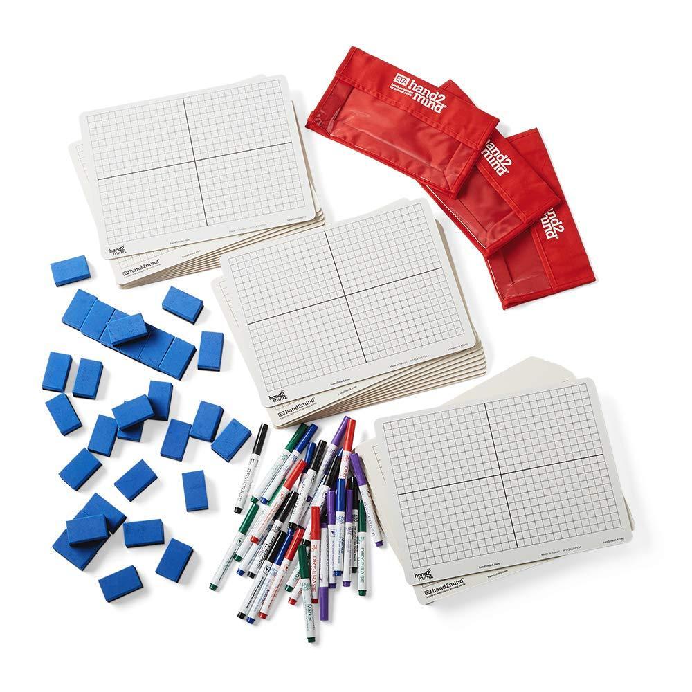 imagehand2mind XY Coordinate Grid White Boards for Students Grid Board for Graphing Dry Erase Boards Portable Whiteboard School Supplies Classroom Supplies Pack of 30Set of 30