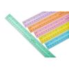 hand2mind 12 inch Multicolored, Transparent, Semiflexible Safe-T Plastic Rulers, Rainbow Plastic Rulers, Safety Ruler for Measurement, Safety Kids School Supplies, Straight Rulers (Pack of 24)(Set of 24)