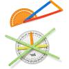 hand2mind AngLegs Classroom Set with 30 Protractors, Geometry Manipulatives, Geometric Shapes for Classroom, Montessori Math Materials, Math Teaching Tools, 4th Grade Math Manipulatives for Kids
