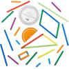 hand2mind AngLegs Starter Set with 2 Protractors, Geometry Manipulatives, Geometric Shapes for Classroom, Montessori Math Materials, Math Teaching Tools, 4th Grade Math Manipulatives for Kids