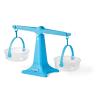hand2mind Blue Nestable Pan Balance, Clear Double Balance Scale for Kids, Weight Scale for Liquids and Solids, Easy to Assemble, Space Saving Storage Base, Balance Scale for Classroom (Set of 1)(Set of 1)