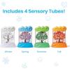 hand2mind Changing Seasons Sensory Tubes, Quiet Fidget Toys for Kids 3-5, Toddler Science Weather Toys, Calm Down Corner Supplies, Preschool Classroom Must Haves