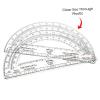 hand2mind Clear 6” Safe-T Protractor Set, 180 Degree Protractor for School, Clear Plastic Protractor Ruler, Geometry Tools, Protractors Bulk for Classroom, Math Teacher Supplies (Set of 24)