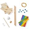 hand2mind Craft Stick Creations, 10 Science Experiments, Activity Book for Kids Ages 9-12, Jumbo Craft Stick Kit with Arts and Crafts Supplies, STEM Toys, Colored Popsicle Sticks for STEM Activities – 93397