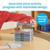 hand2mind Cuisenaire Rod Workspace Trays, Trays and Activity Mats Only, Teaching Fraction Bars, Math Manipulatives, Teacher Must Haves Elementary, Kindergarten Homeschool Supplies (Set of 6)