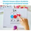 hand2mind Elkonin Box Magnetic Answer Board, Word Mapping Paddles, Elkonin Boxes Dry Erase Blending Board, Phonemic Awareness, Phonics Manipulatives, Science of Reading Classroom Materials (Set of 6)
