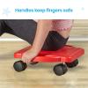 hand2mind Green Indoor Scooter Board with Handles, Sit Down Floor Scooter, Gym Activities for Kids, Indoor Recess Games, Sport Scooters, Physical Education Equipment, Gross Motor Toys